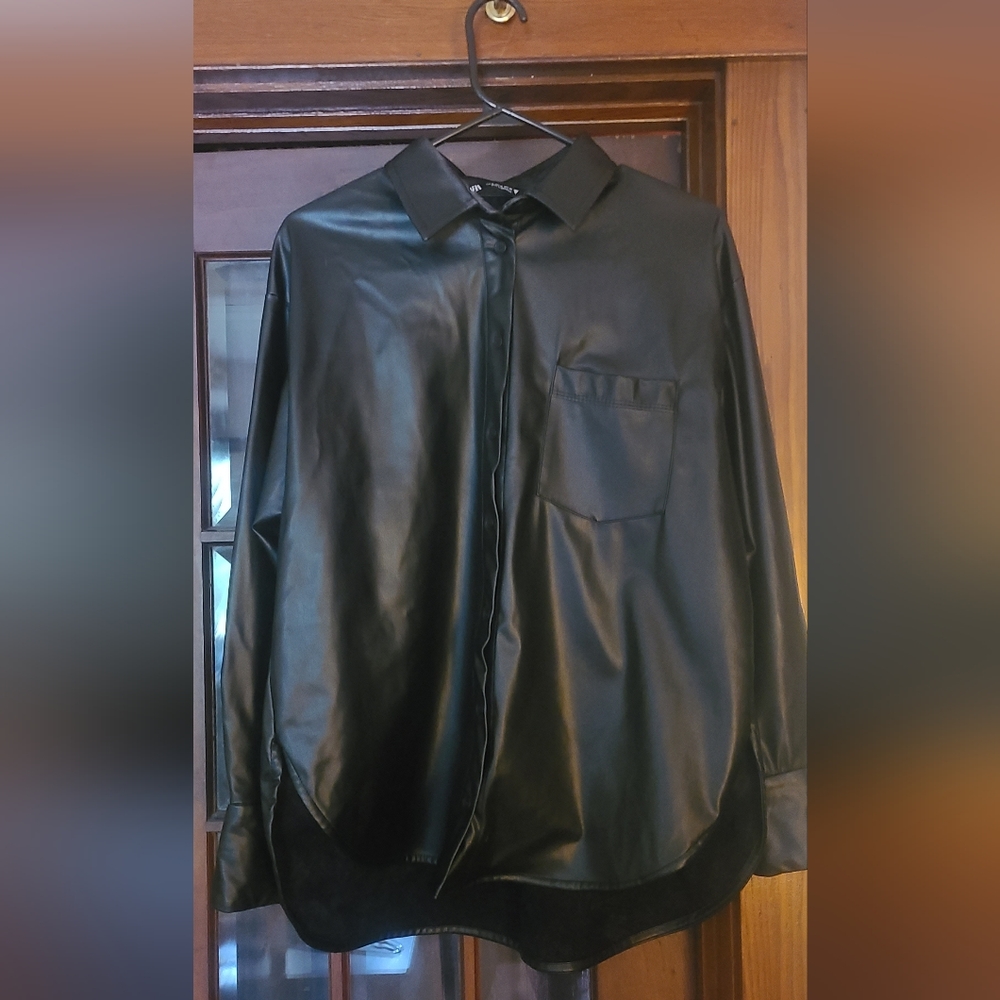 Zara | Faux Leather Shirt